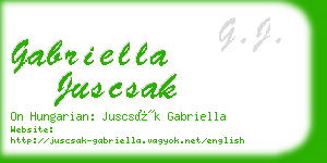 gabriella juscsak business card